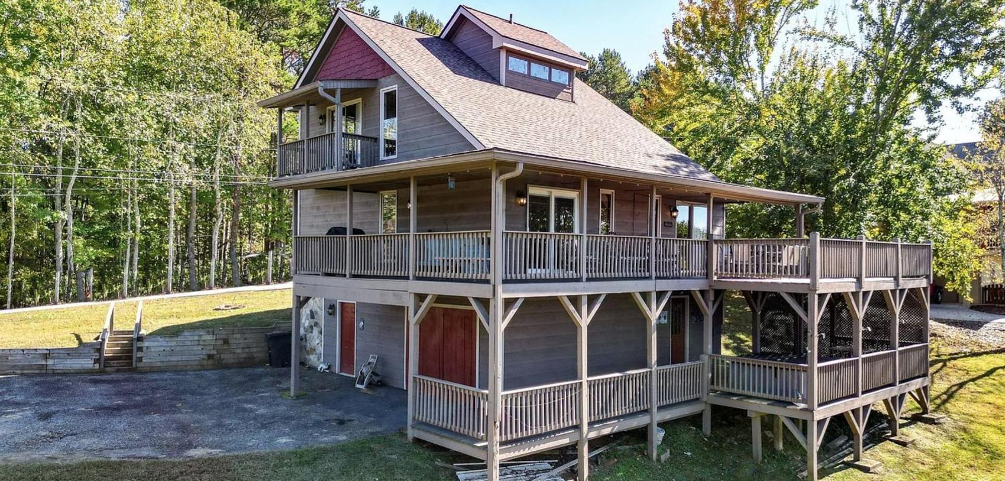 Birds Eye Cabin - Sunset & Starry Retreat Pet Friendly W Private Hottub, Fire Pit And Game Room Ellijay Buitenkant foto